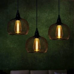 Outdoor Black Metal Chloe Pendant Light - Set Of 3