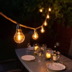 Jute Rope Festoon Lights - Connectable