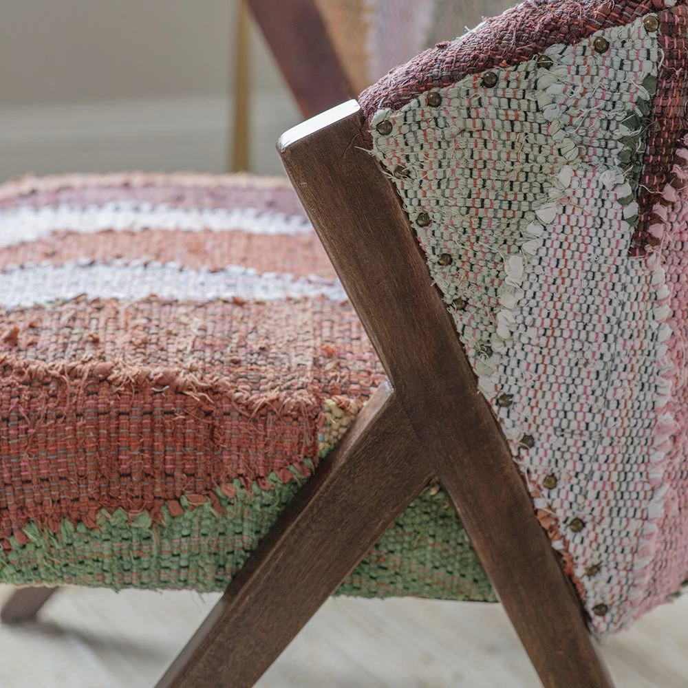 Scoop Armchair In Multicoloured Rug - Image 6