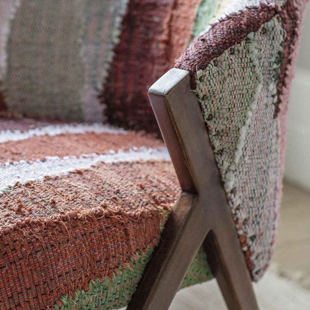 Scoop Armchair In Multicoloured Rug - Image 7
