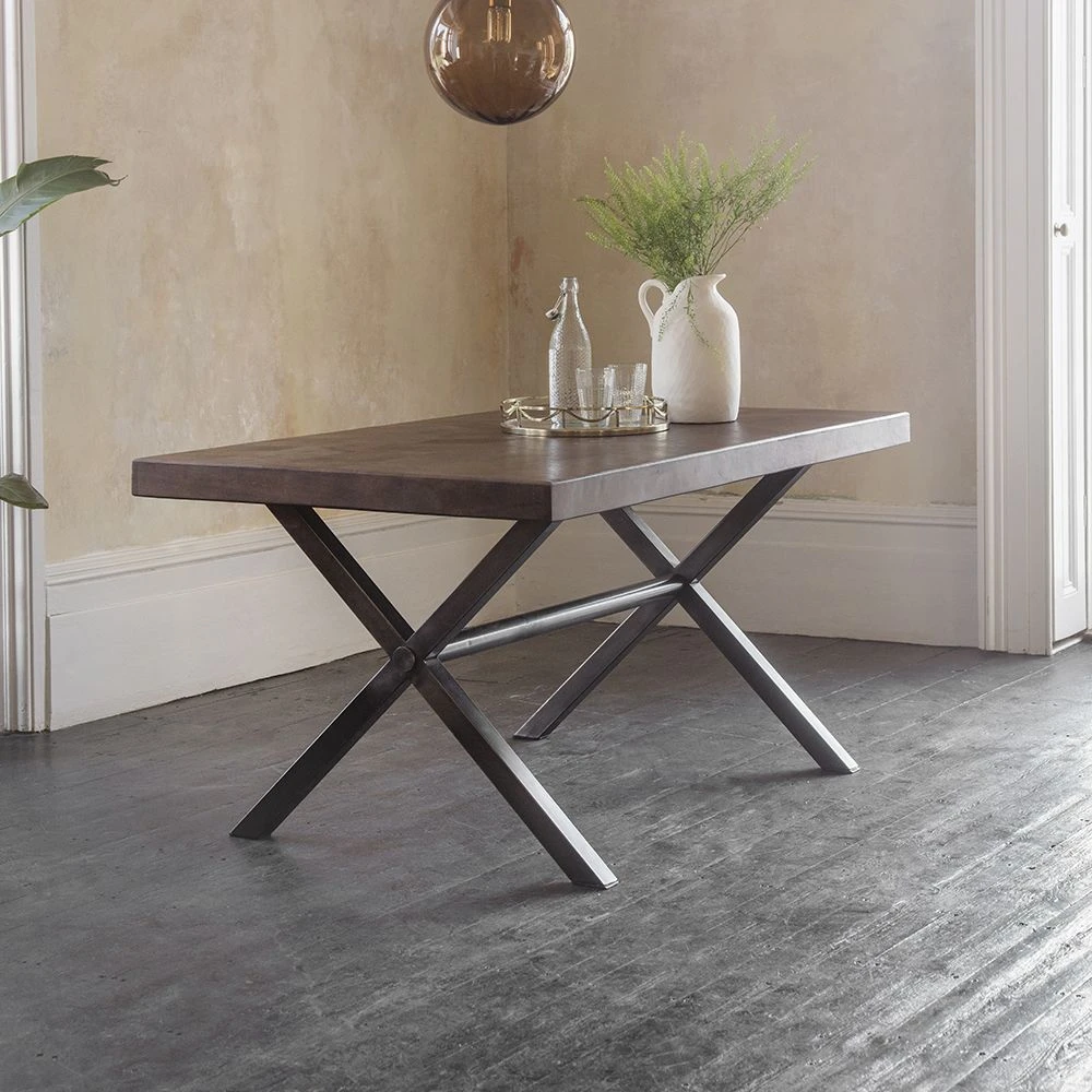 Logan Dining Table - Gun Metal Legs - Medium - Image 2