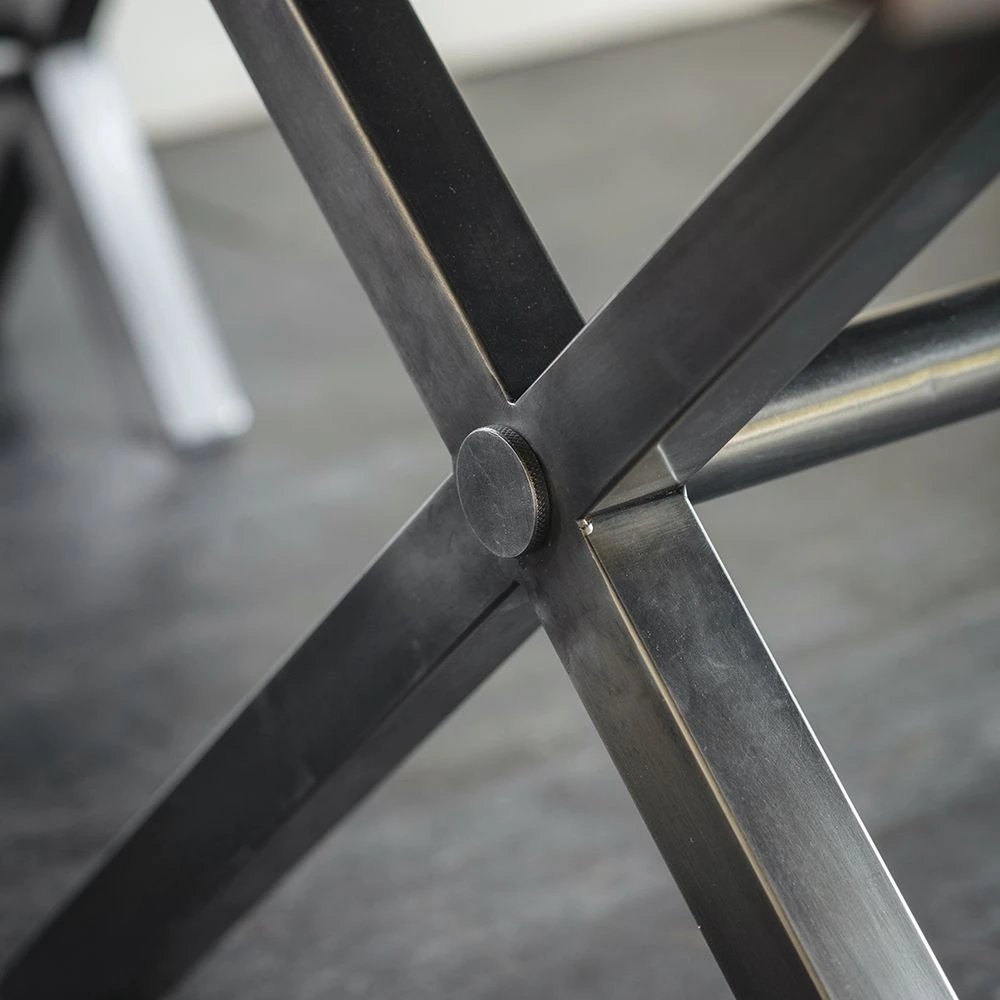 Logan Dining Table - Gun Metal Legs - Medium - Image 4