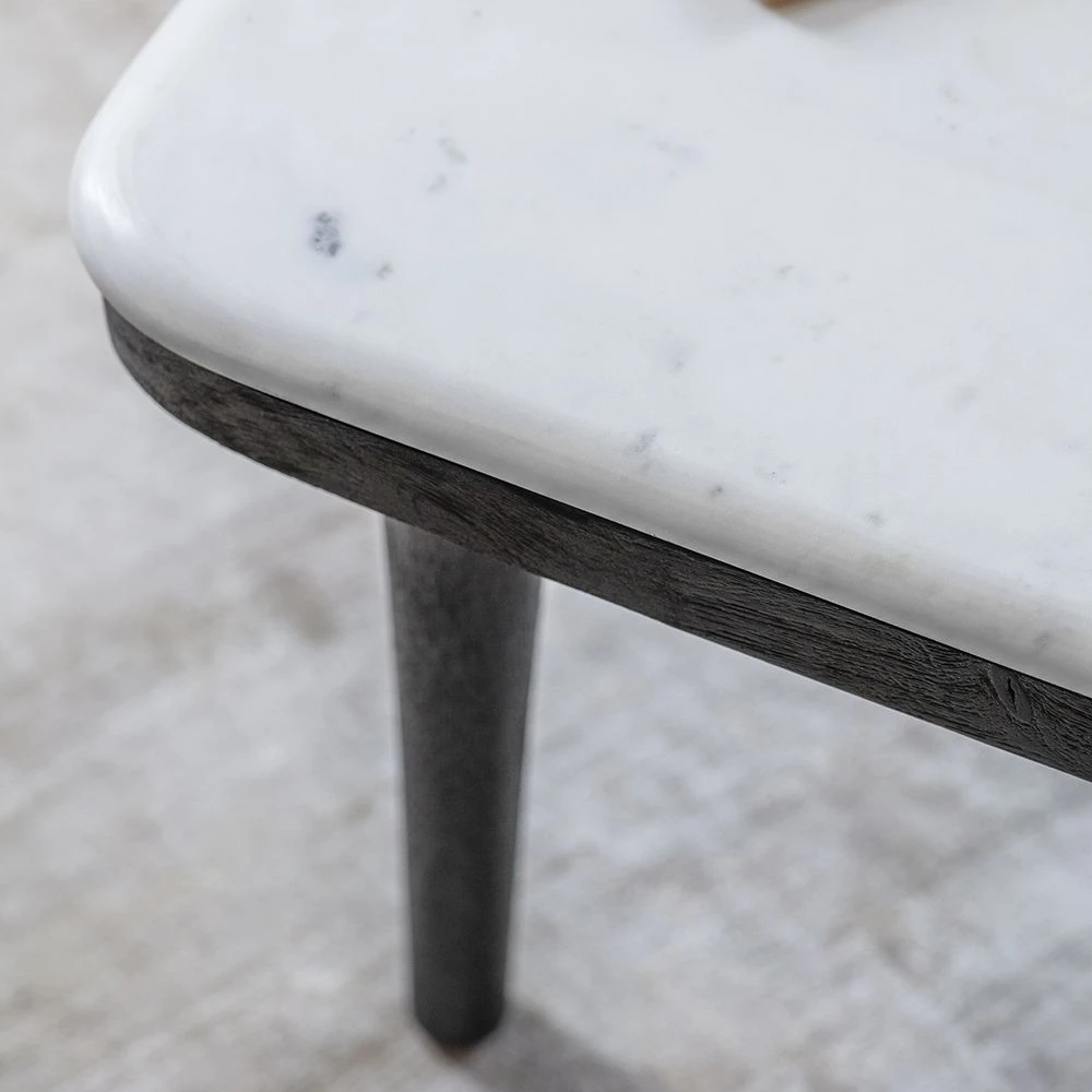 Cone Marble Coffee Table - Black - Image 3