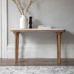 Cone Marble Console Table - Natural