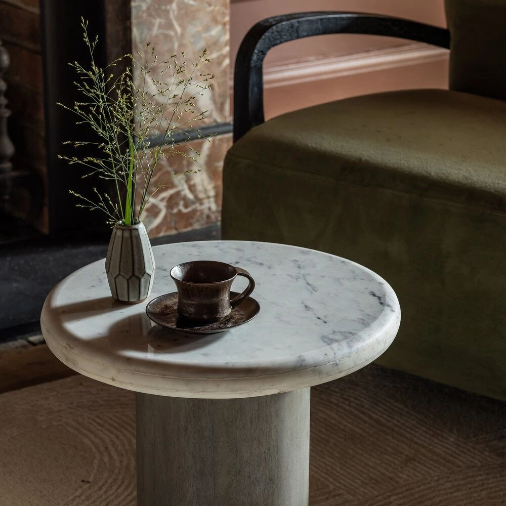 Column Marble Side Table - Image 2
