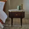 Flute Marble Bedside Table - Vintage
