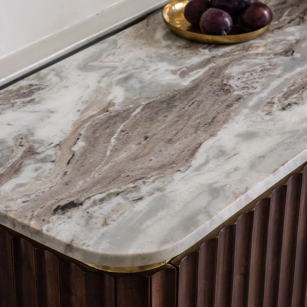 Flute Marble Sideboard - Vintage - Image 6