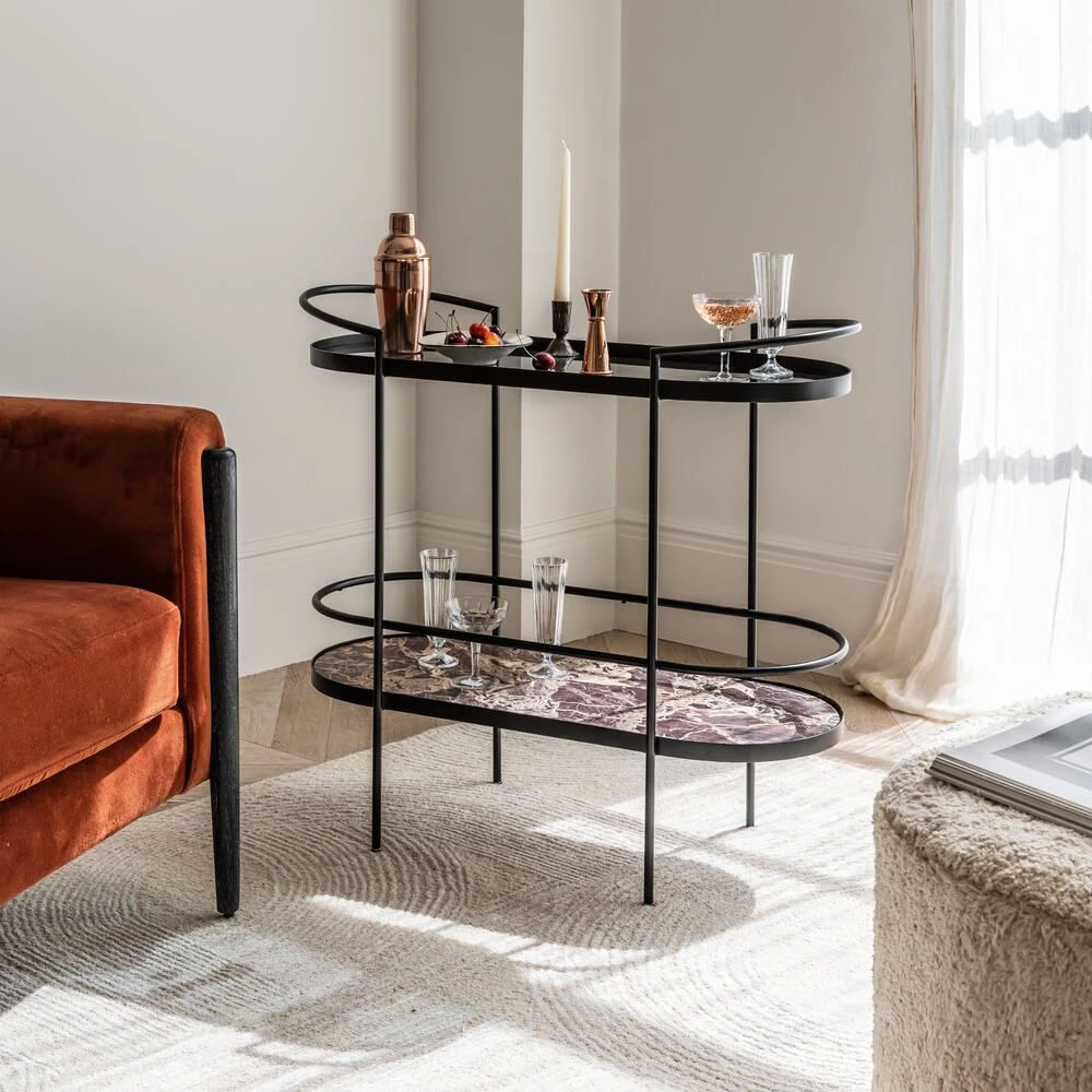 Manhattan Marble Drinks Trolley