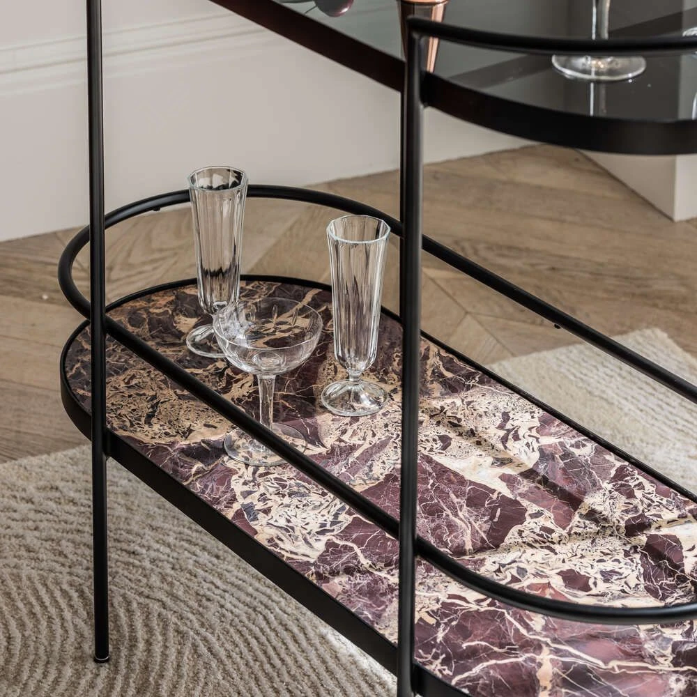 Manhattan Marble Drinks Trolley - Image 2