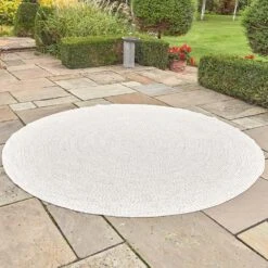 Round Outdoor Rug 250cm - Beige
