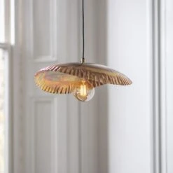 Shell Burnished Copper Pendant