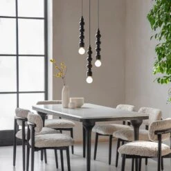 Spindle Pendant Light Black