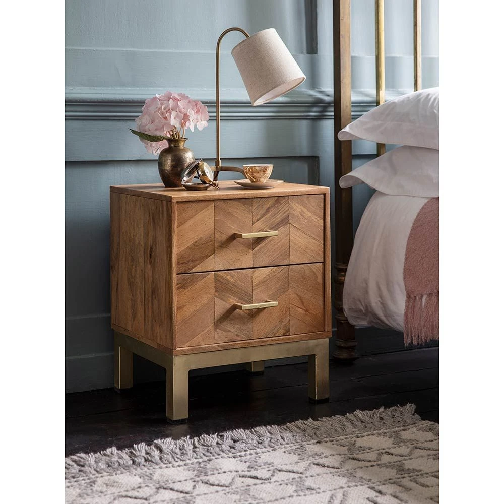 Chevron Bedside Drawers - Natural - Image 5