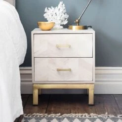 Chevron Bedside Drawers
