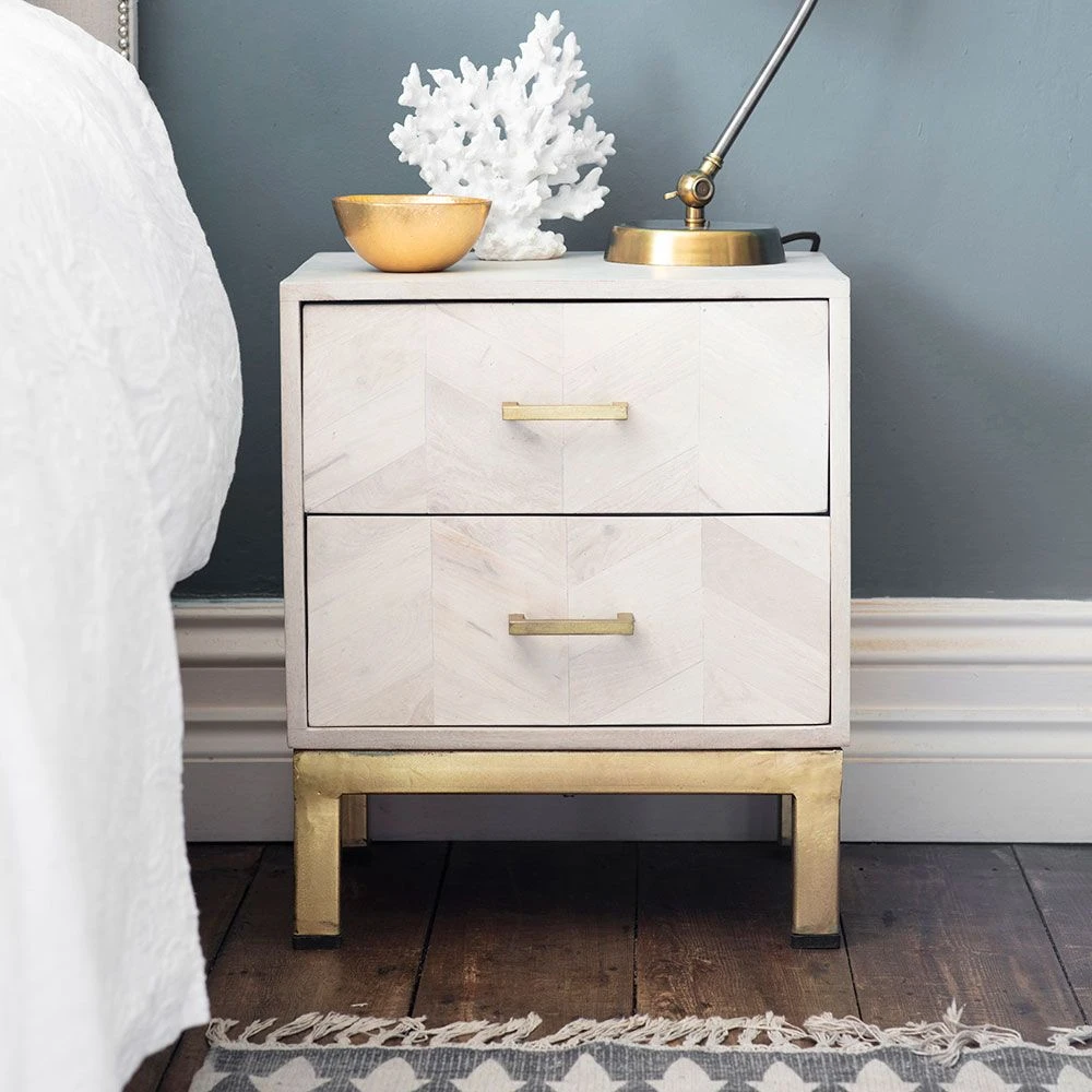 Chevron Bedside Drawers