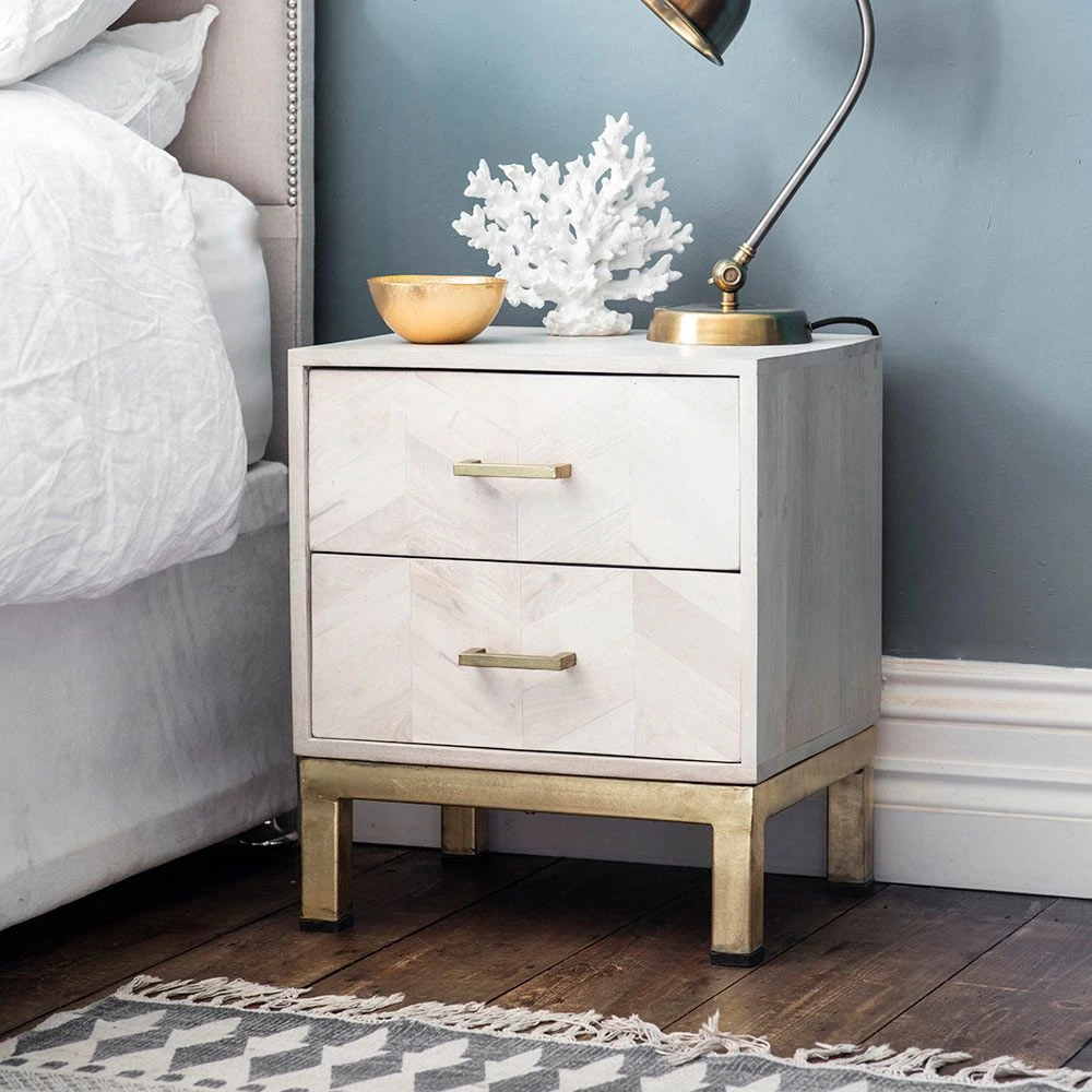 Chevron Bedside Drawers - Image 2