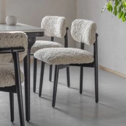 Layla Dining Chair In Cotton Rug