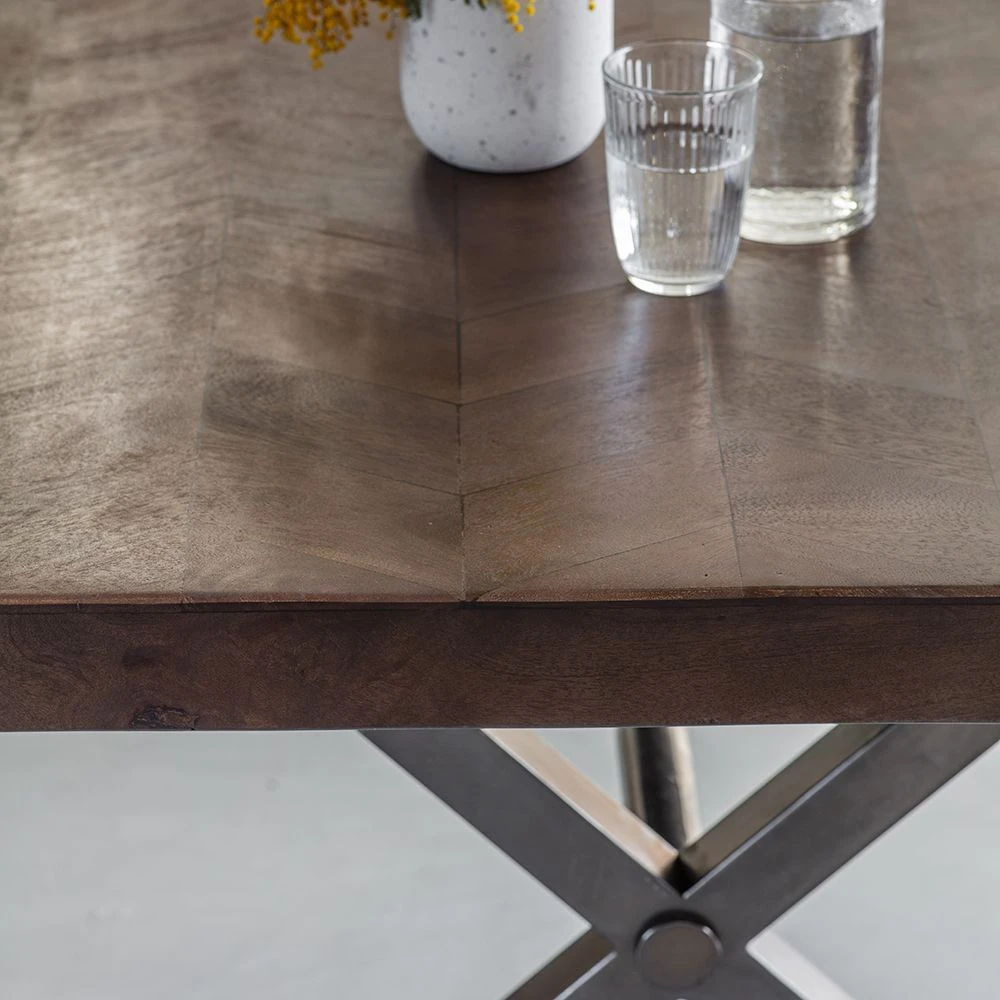 Logan Dining Table - Gun Metal Legs - Large - Image 7