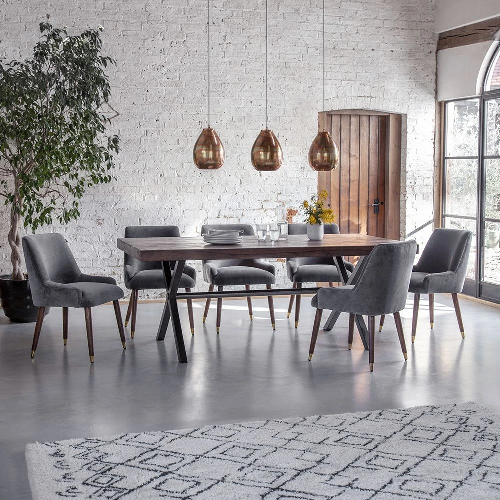 Logan Dining Table - Gun Metal Legs - Large - Image 4