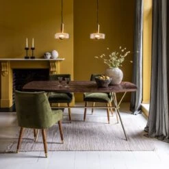 Parker Brass Base Dining Table