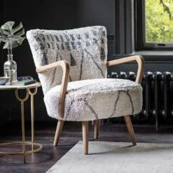 Calvin Armchair In Moroccan Printed Cotton
