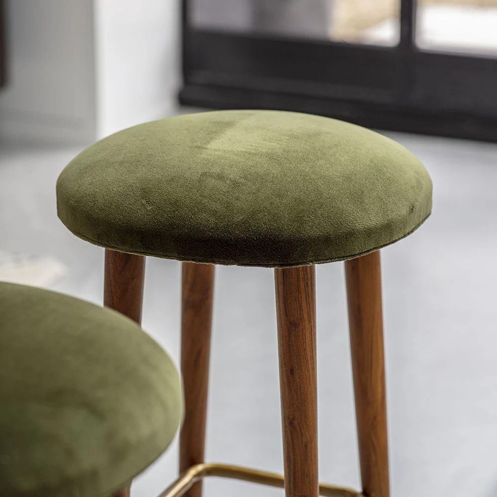 Robin Barstool In Deep Green Velvet - Image 2