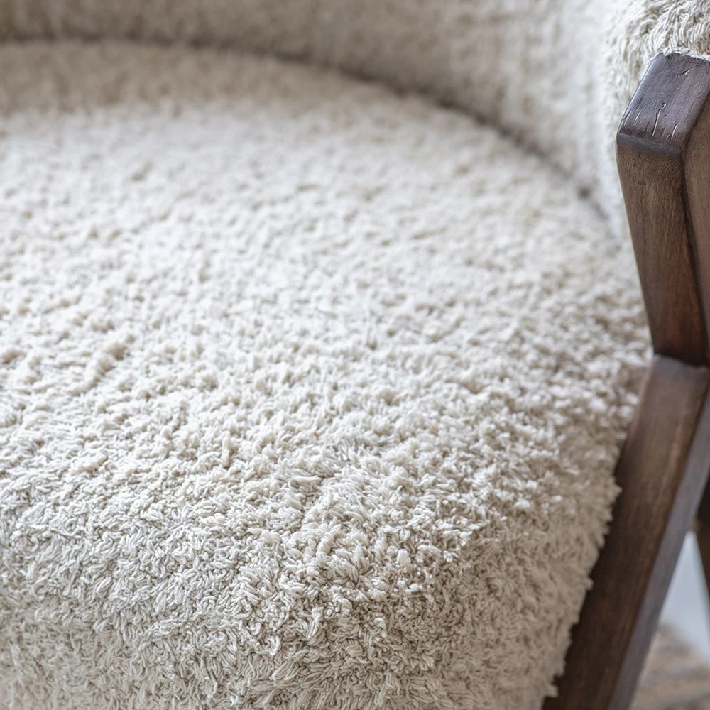 Scoop Armchair In Cotton Rug - Image 7