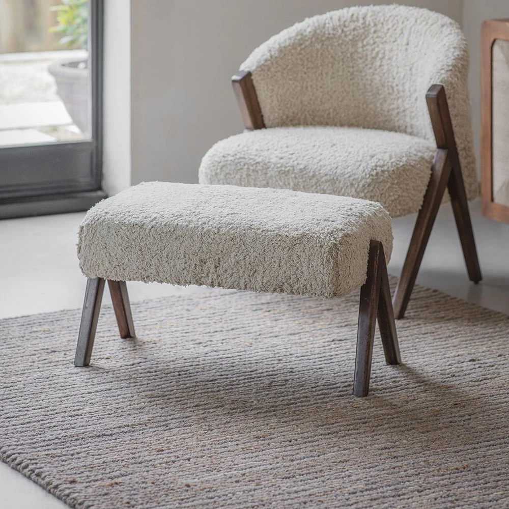 Scoop Armchair In Cotton Rug - Image 3