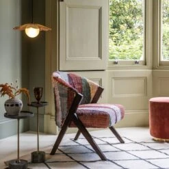 Scoop Armchair In Multicoloured Rug